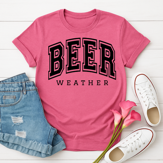 Beer Weather - Single Color Screen Print - Adult Size