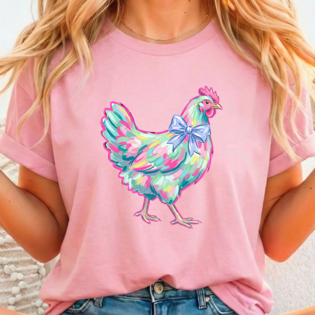 Colorful Chicken - Full Color DTF T-Shirt Transfer - 388