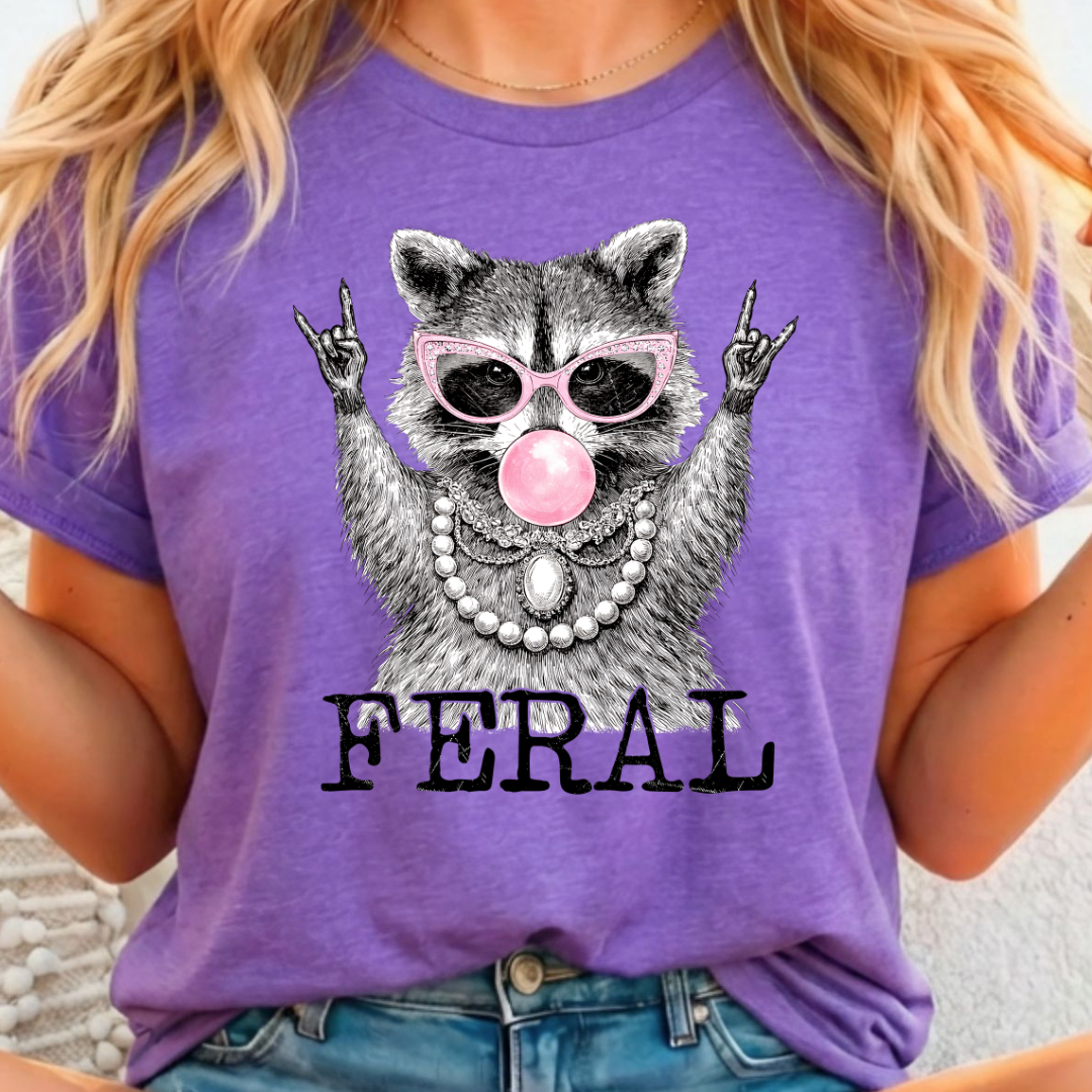 Feral Racoon - Full Color DTF T-Shirt Transfer - 392