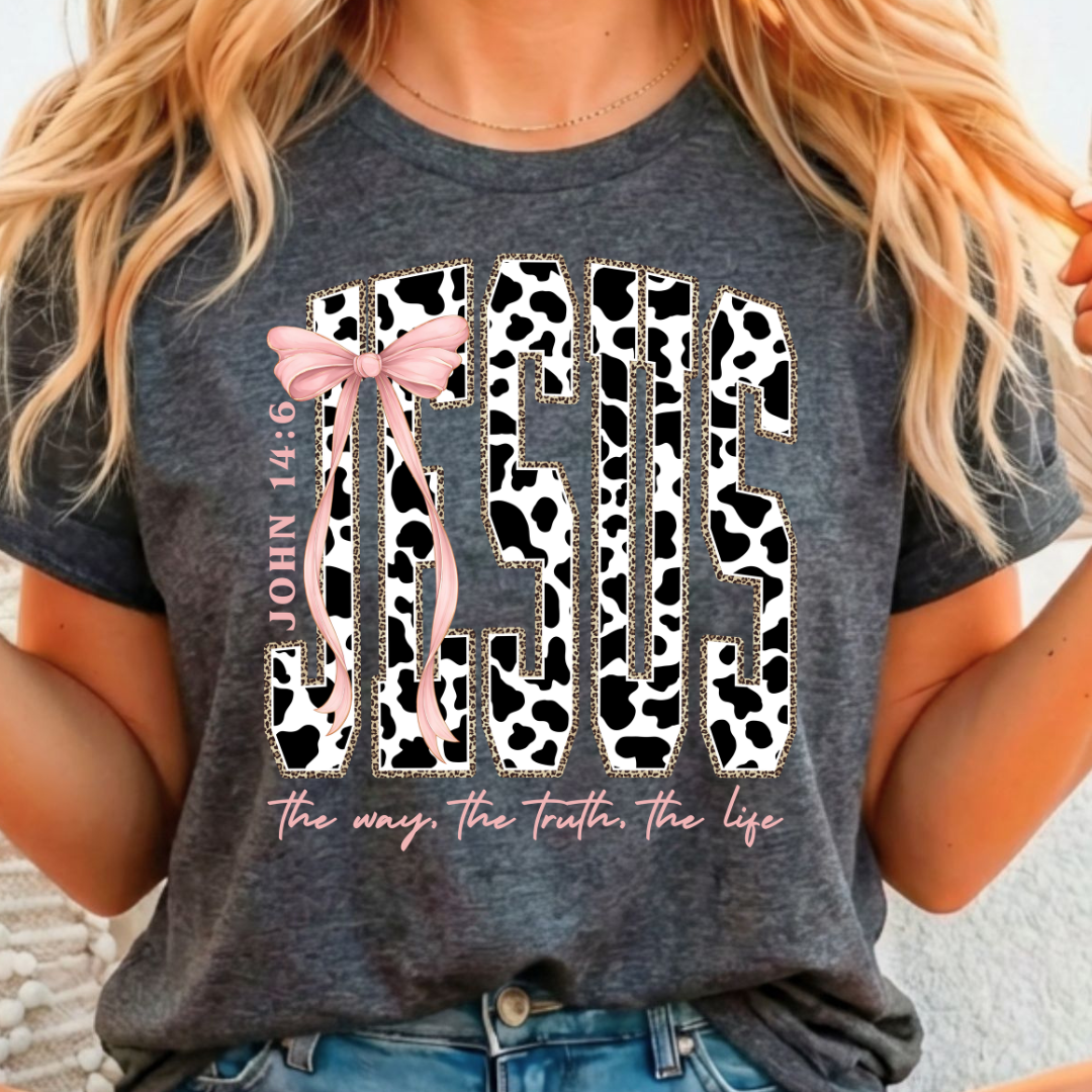 Cow Jesus - Full Color DTF T-Shirt Transfer - 386