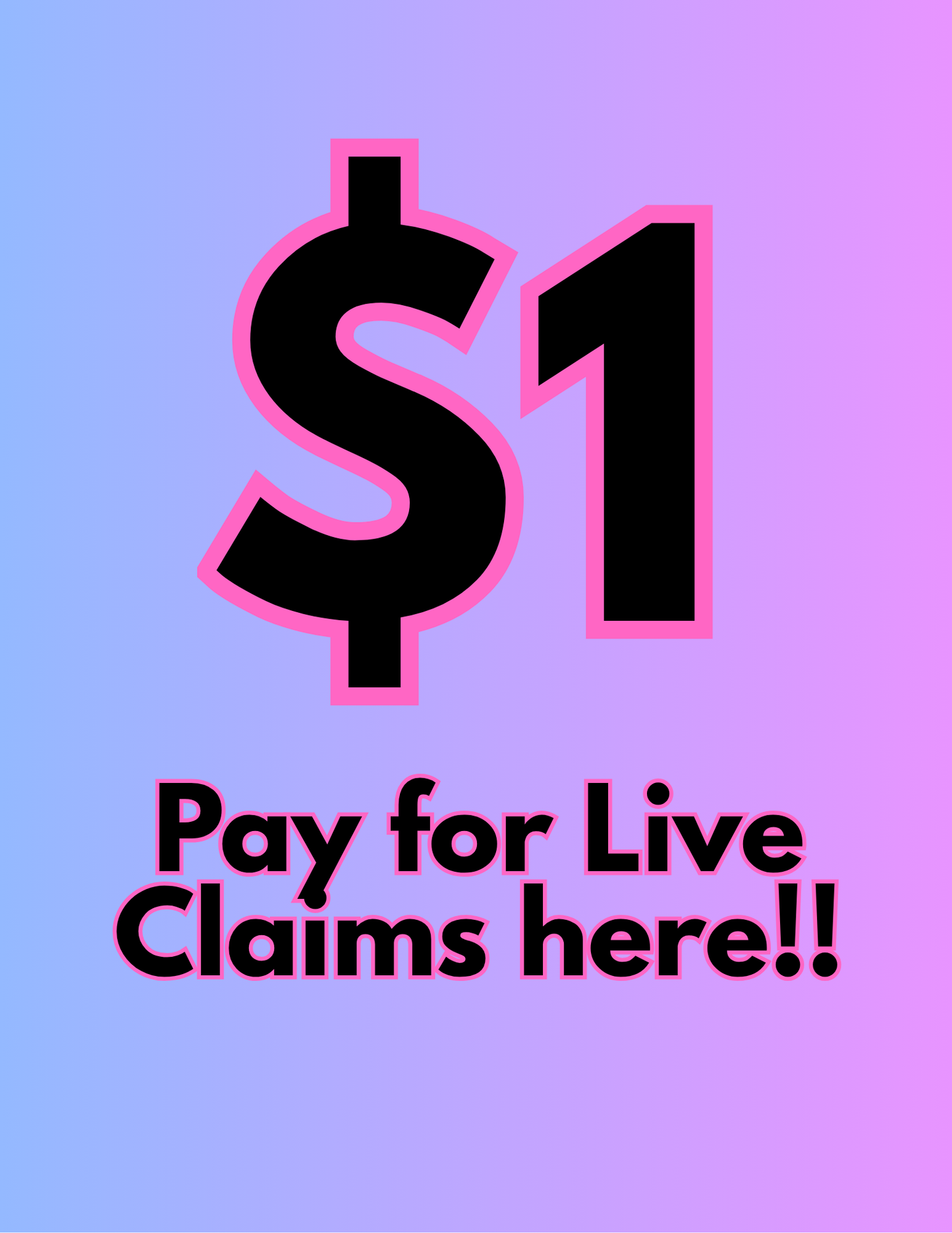 LIVE CLAIMS **Pay with this link**