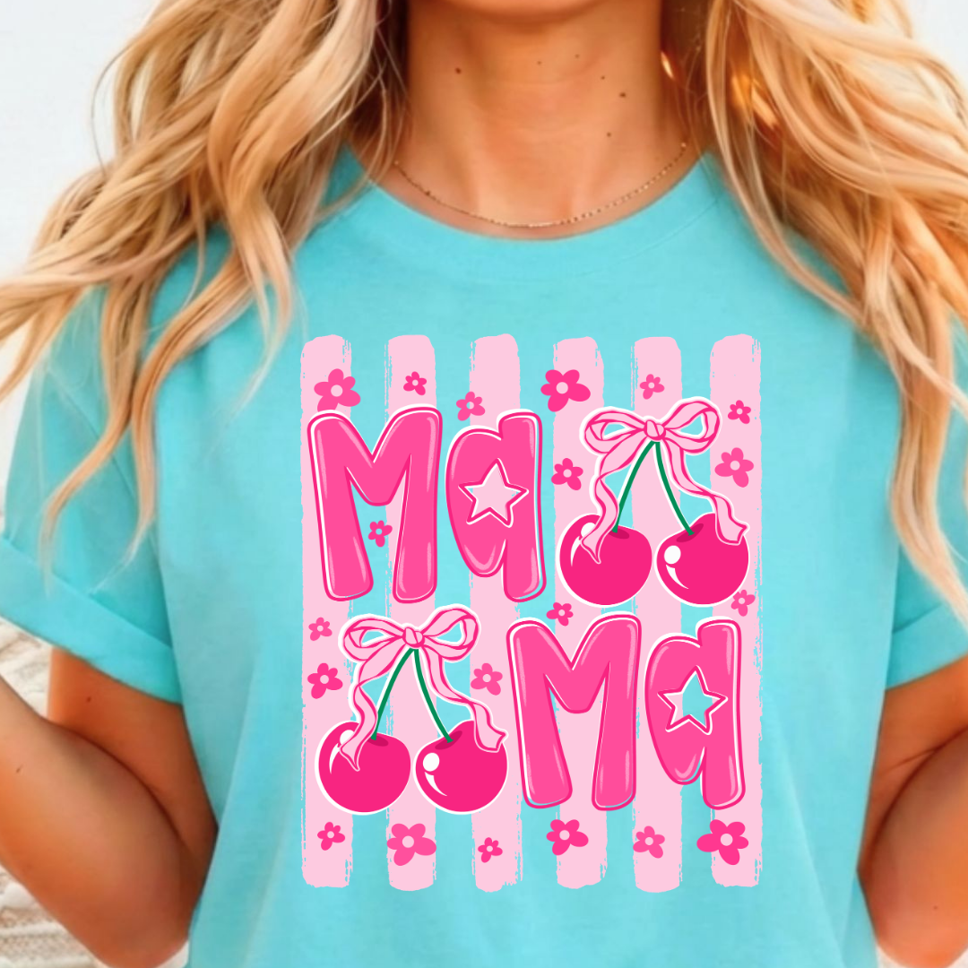 Mama Cherries - Full Color DTF T-Shirt Transfer - 402