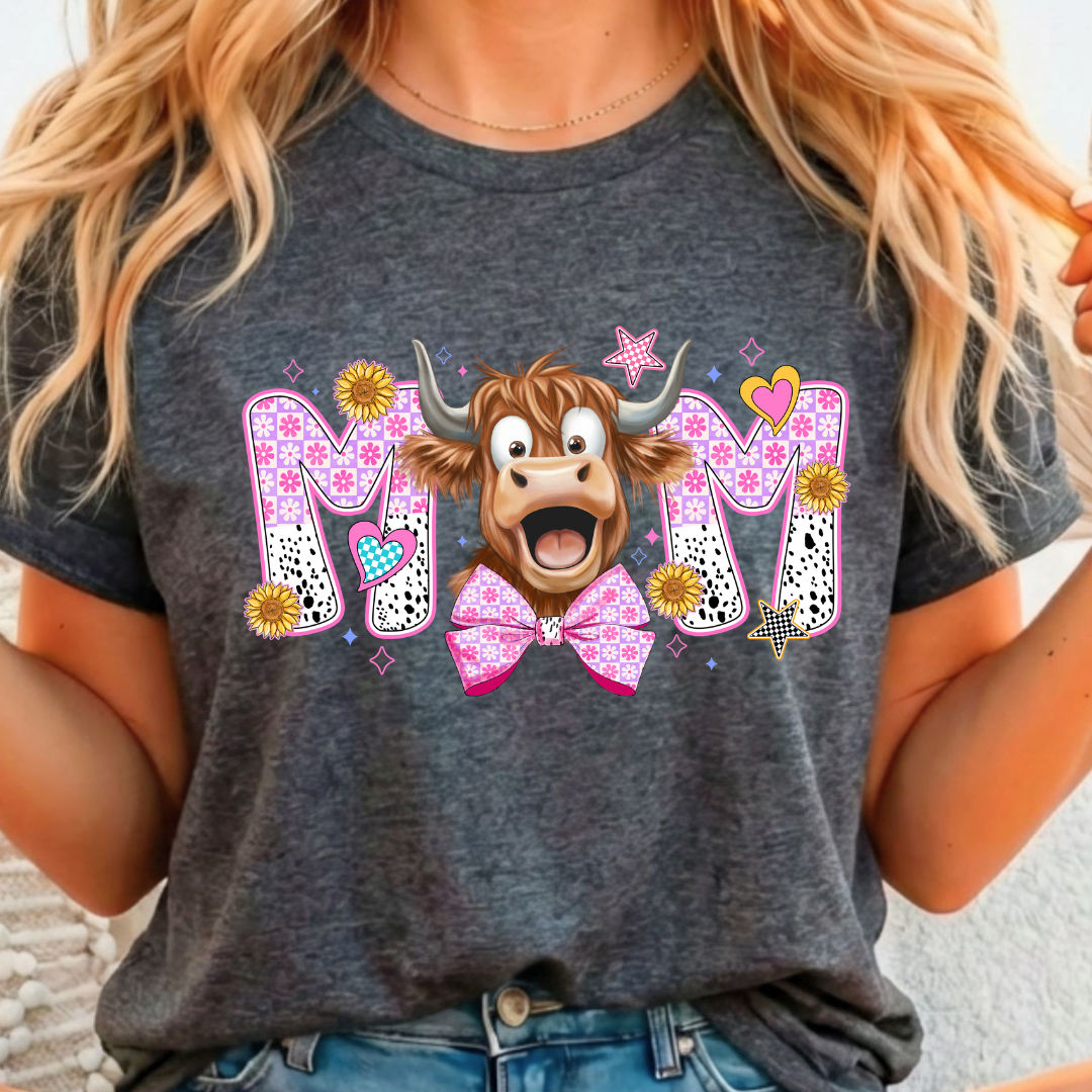 Mom Cow - Full Color DTF T-Shirt Transfer - 390