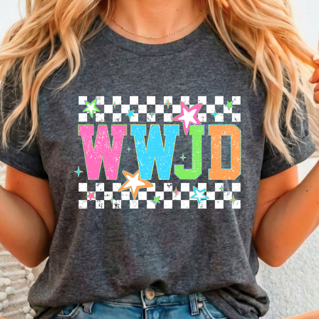WWJD - Full Color DTF T-Shirt Transfer - 396