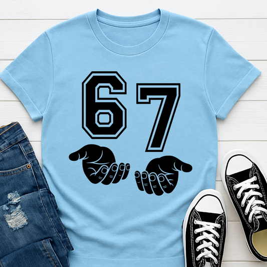 Six Seven 6 7 Hands -  Single Color Screen Print - F5