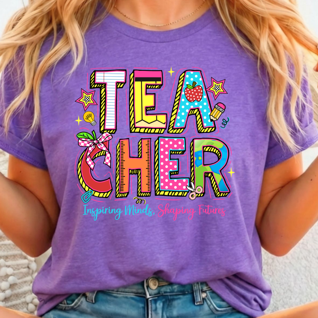 Teacher Inspiring Minds - Full Color DTF T-Shirt Transfer - 297