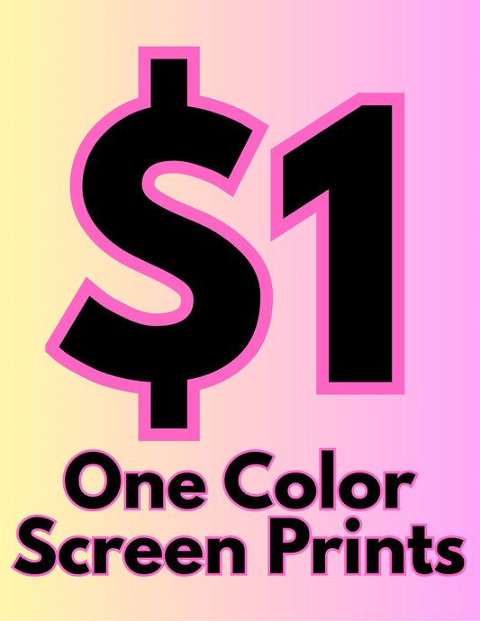 $1 Single Color Transfer LIVE CLAIMS