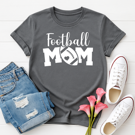 Football Mom -  Single Color Screen Print - Adult Size