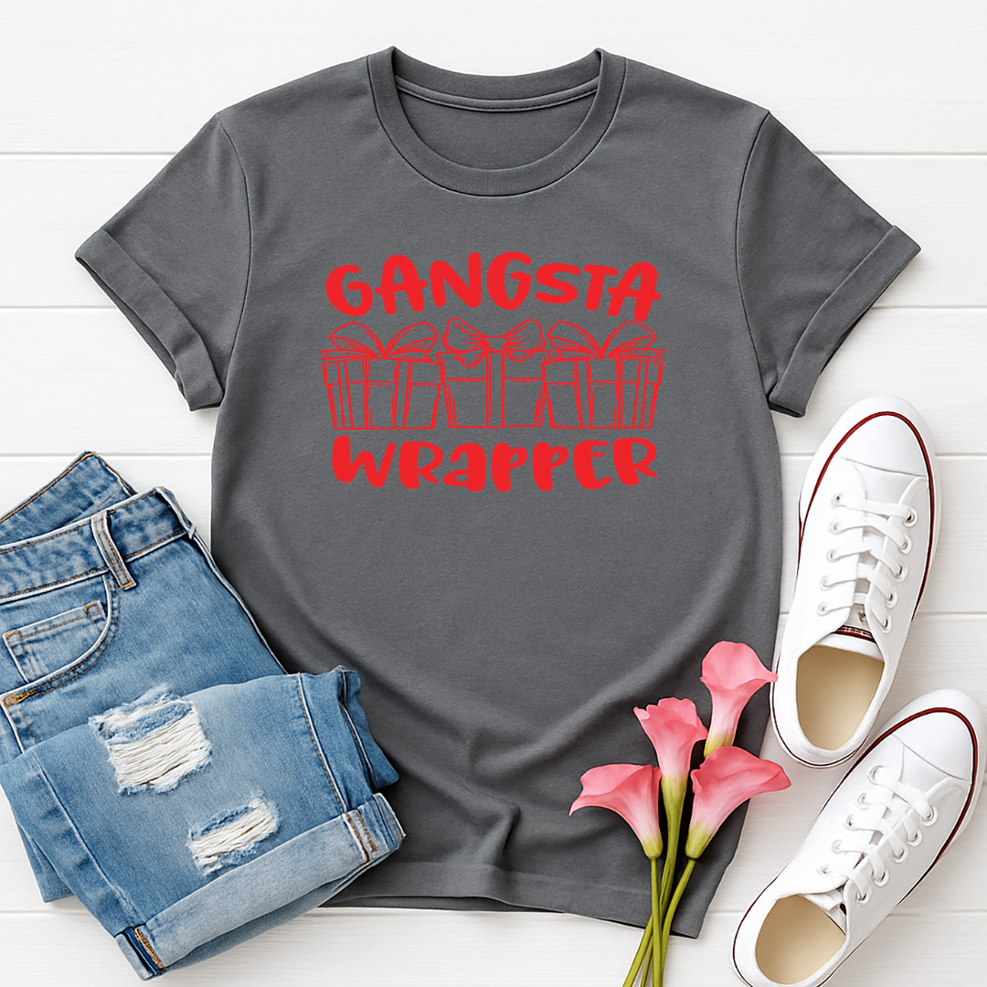 Gangsta Wrapper -  Single Color Screen Print - Adult Size