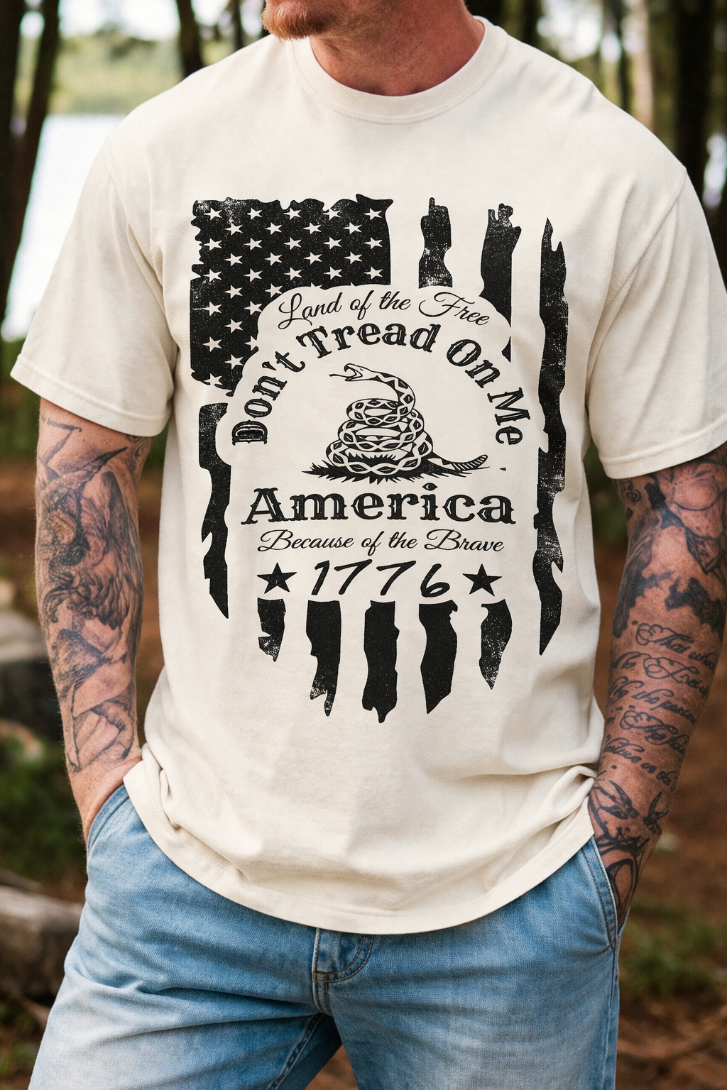 Don't Tread on Me -  Single Color Screen Print - F18