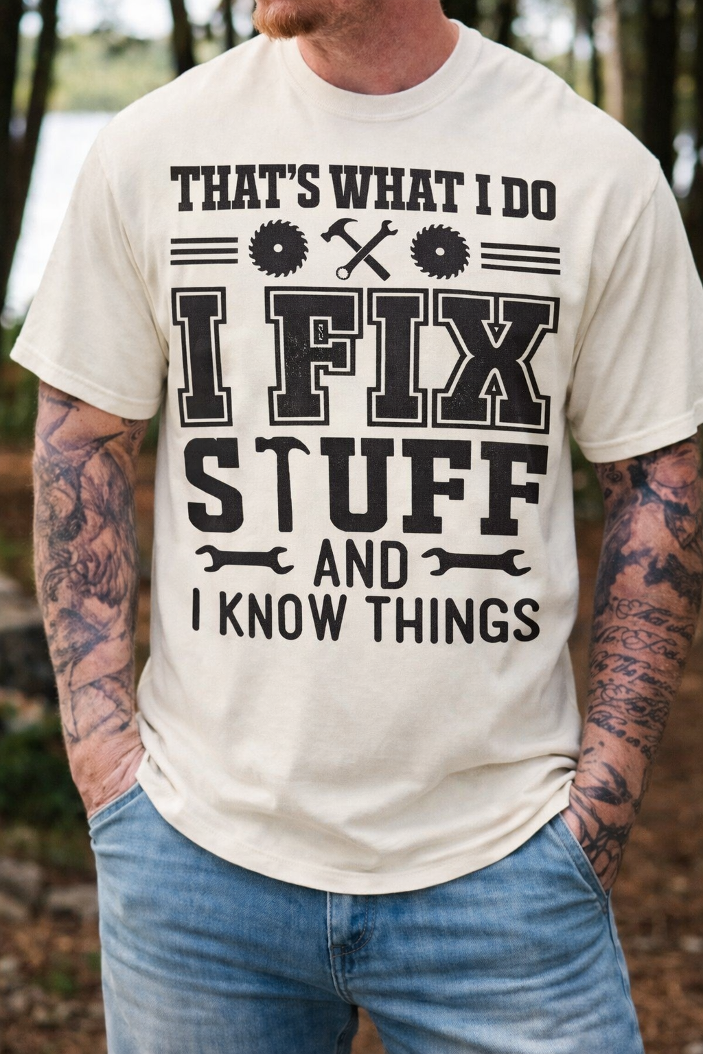 That's what I do, I Fix Stuff and Know Things -  Single Color Screen Print - A19