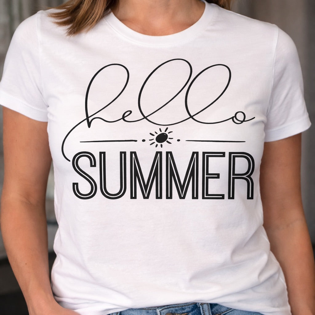 Hello Summer -  Single Color Screen Print - J21