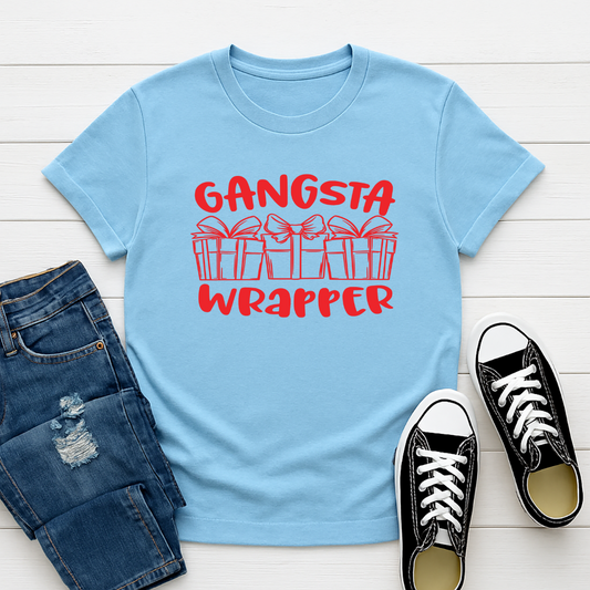 Gangsta Wrapper -  Single Color Screen Print - Adult Size