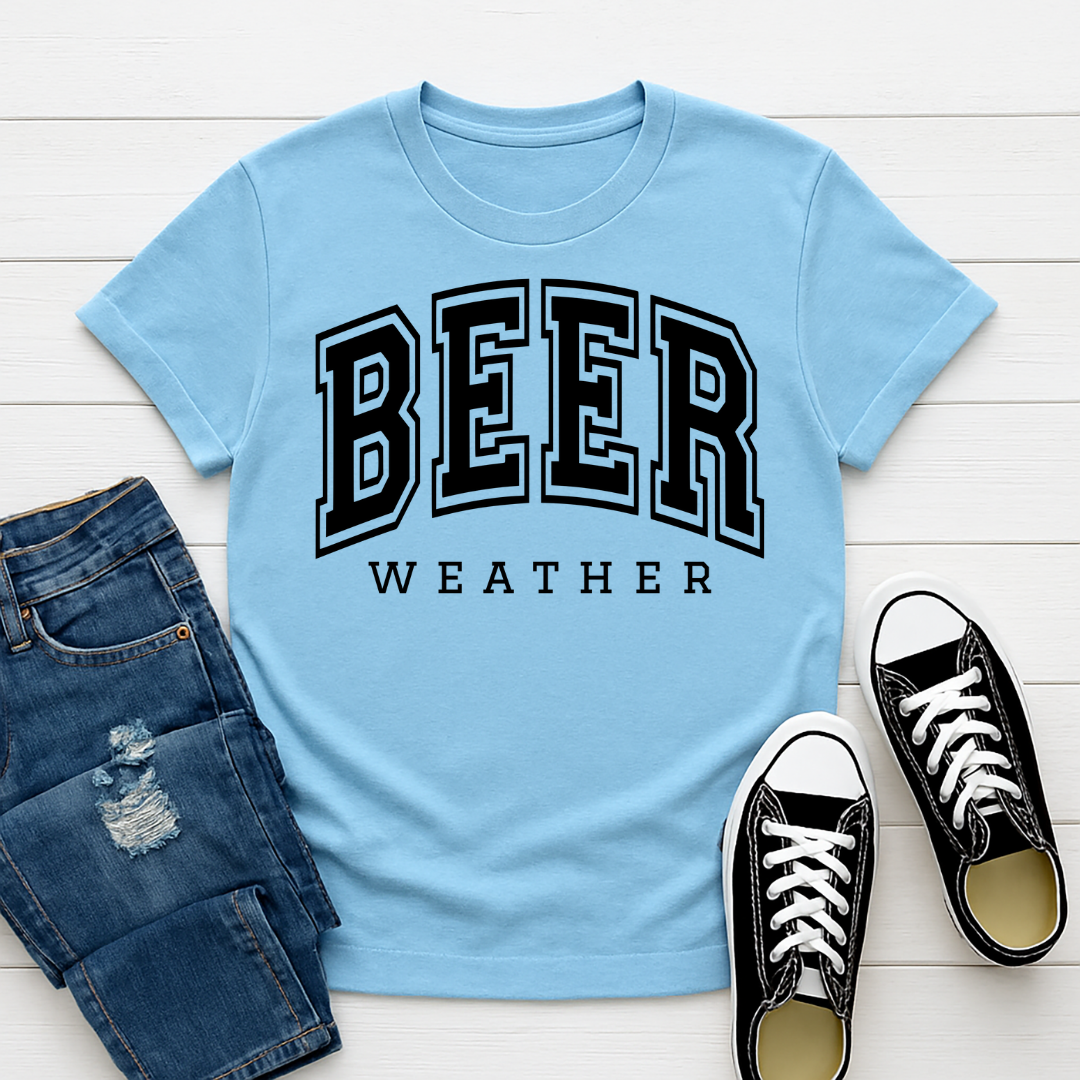 Beer Weather -  Single Color Screen Print - Adult Size