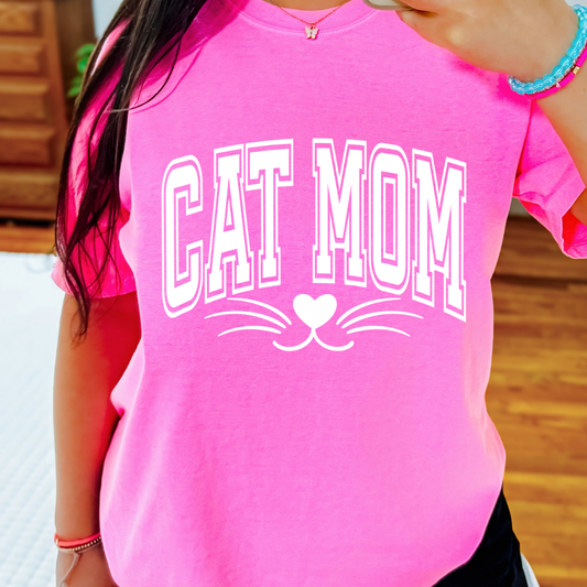 Cat Mom  -  Single Color Screen Print - D1