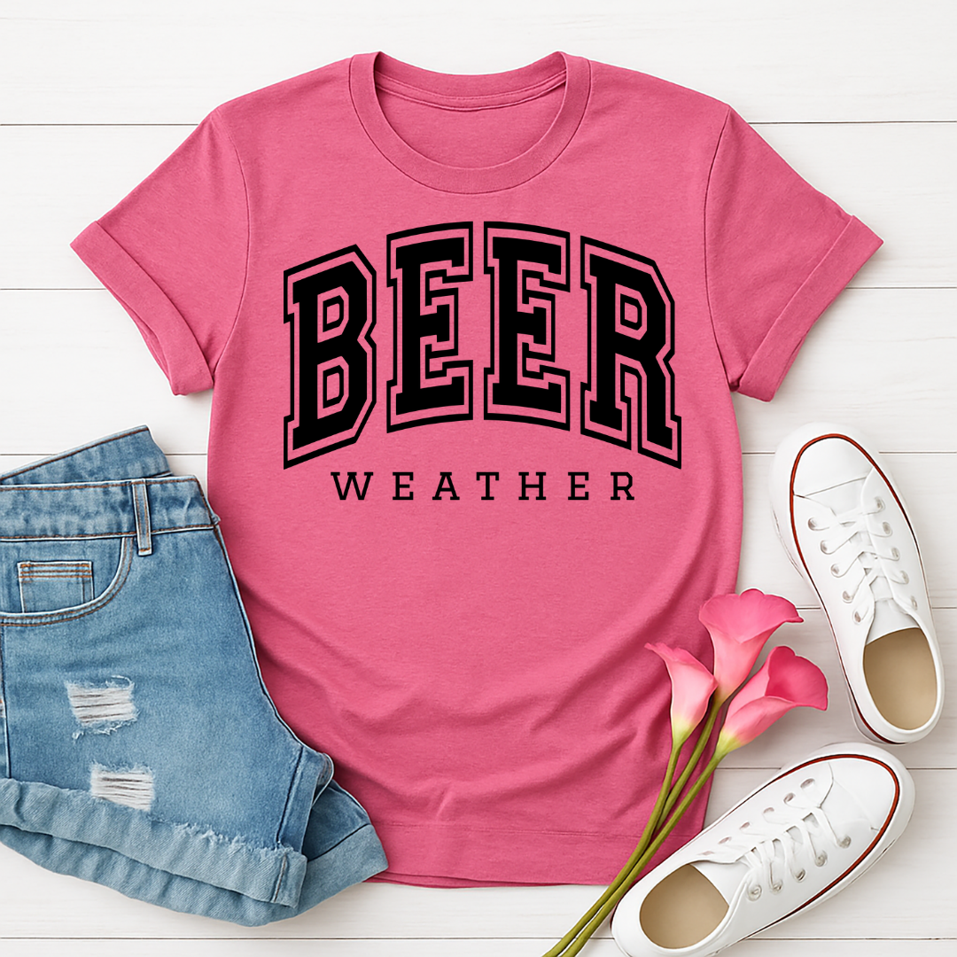 Beer Weather -  Single Color Screen Print - Adult Size
