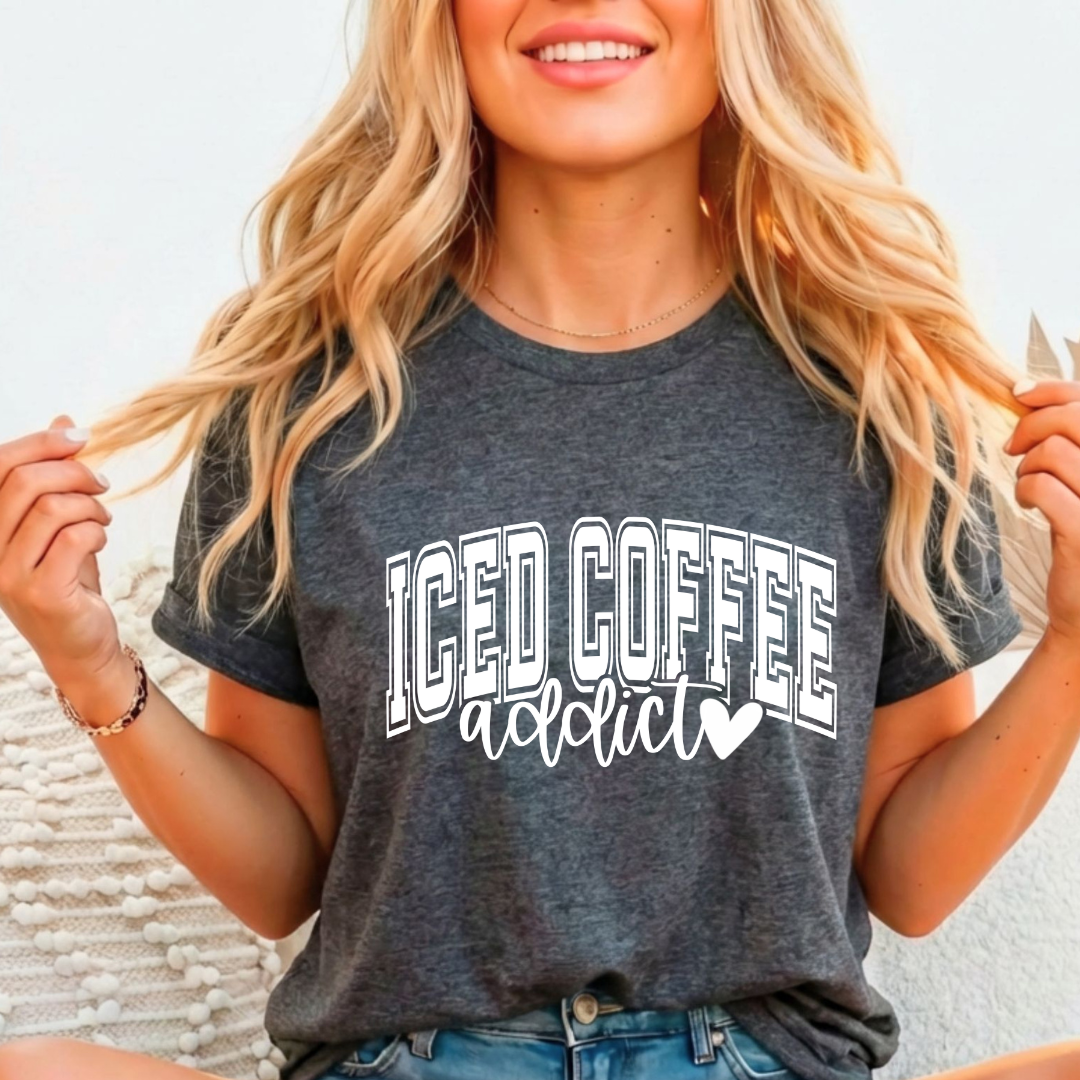 Ice Coffee Addict -  Single Color Screen Print - D15