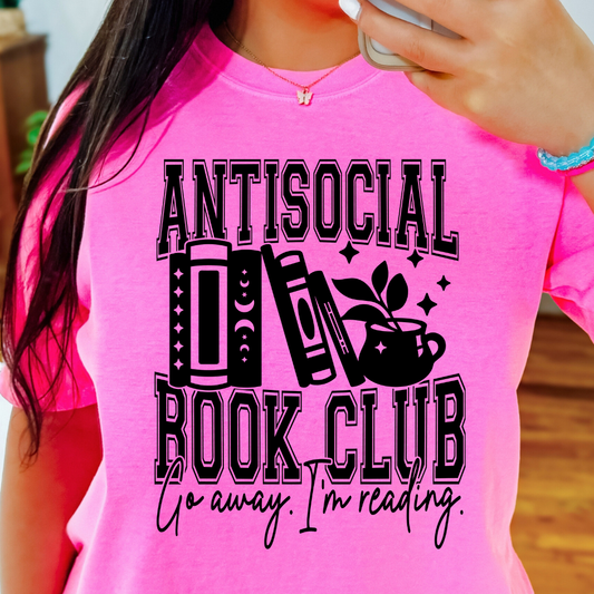 Anti Social Book Club -  Single Color Screen Print - K5