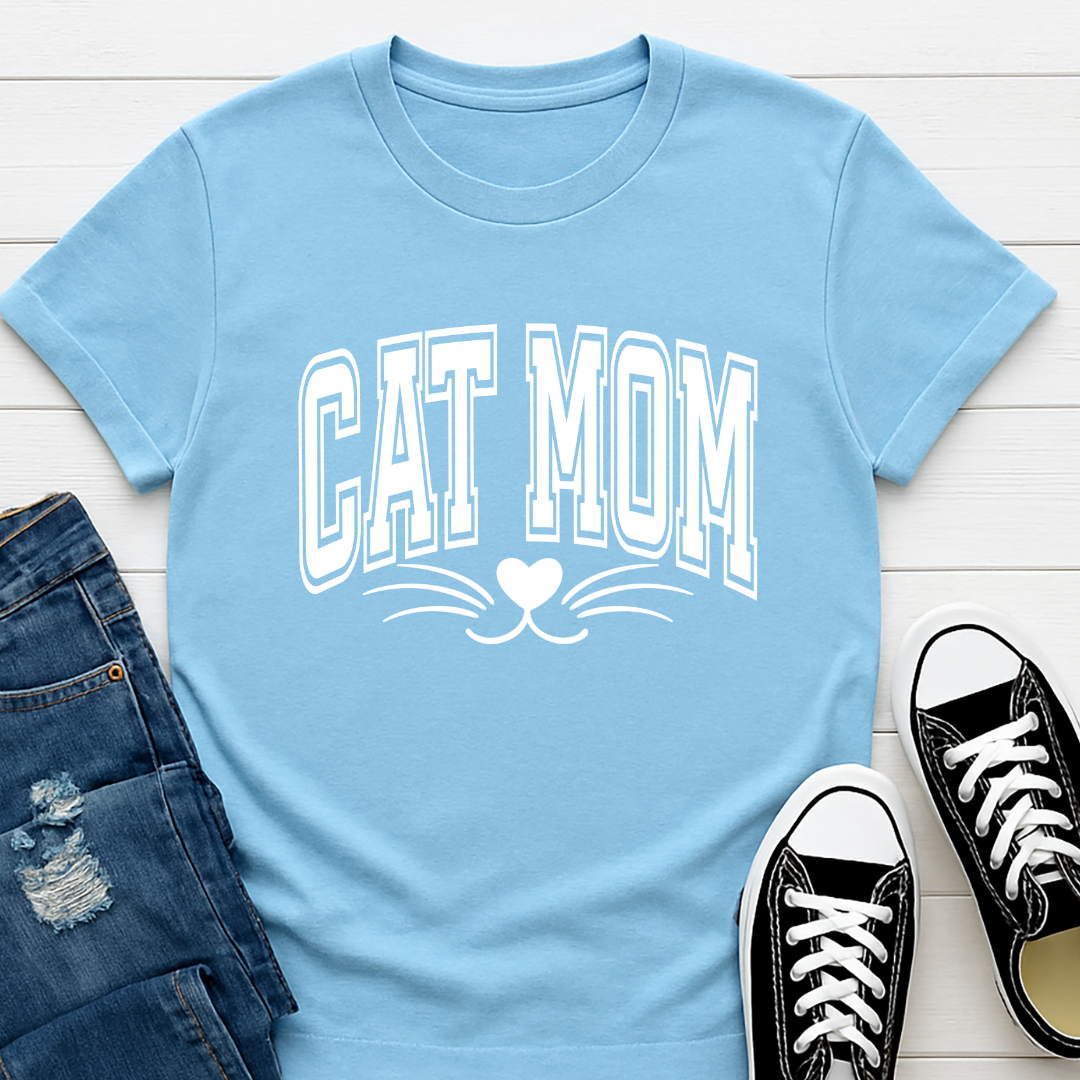 Cat Mom  -  Single Color Screen Print - D1