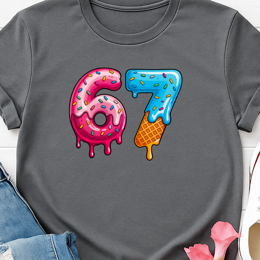 6 7 Donut - Ice Cream Full Color DTF T-Shirt Transfer