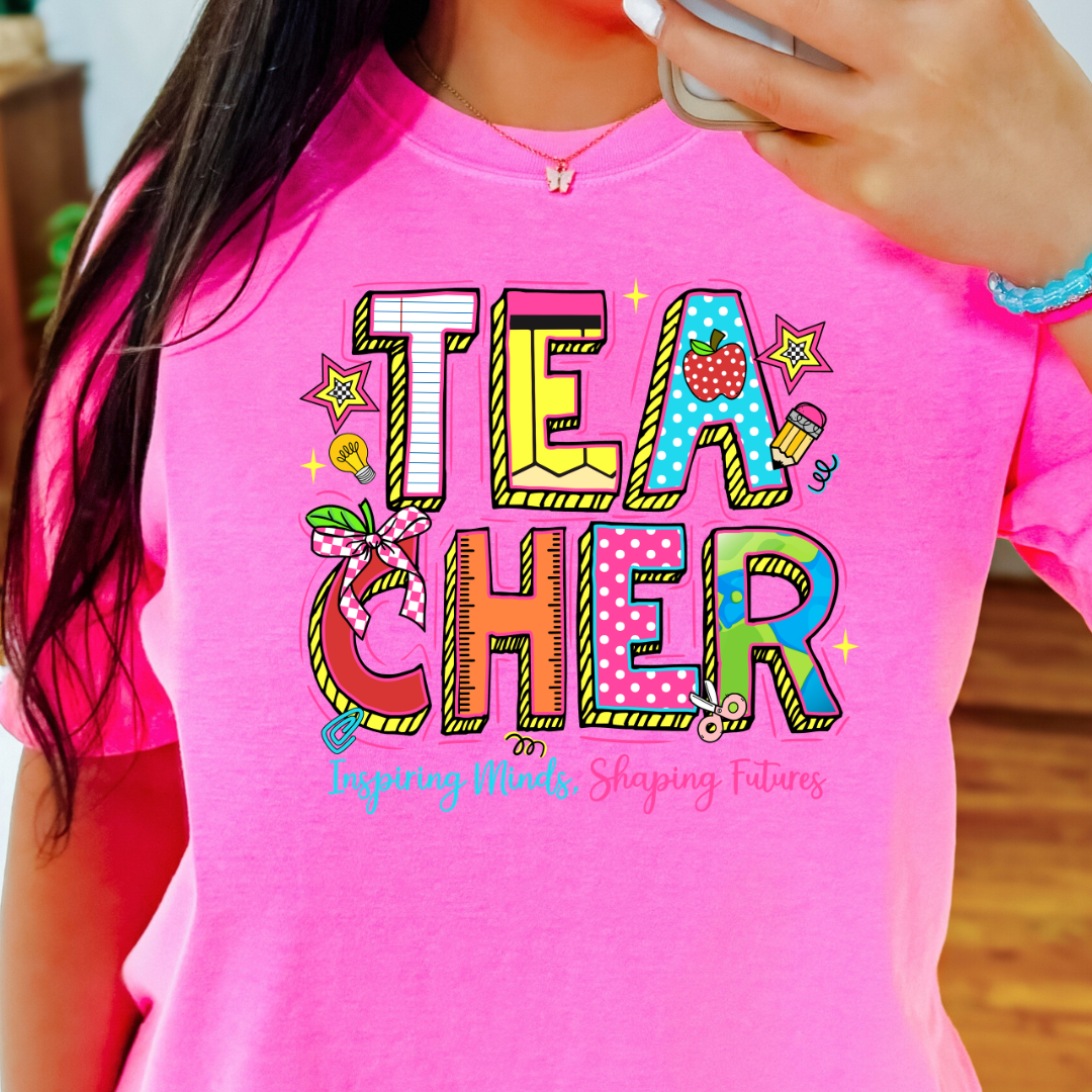 Teacher Inspiring Minds - Full Color DTF T-Shirt Transfer - 297
