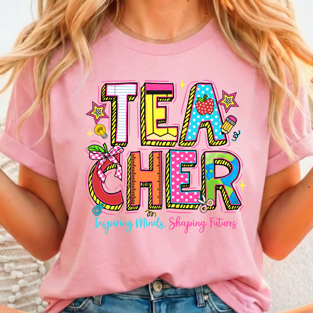 Teacher Inspiring Minds - Full Color DTF T-Shirt Transfer - 297
