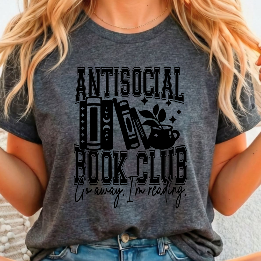 Anti Social Book Club -  Single Color Screen Print - I5