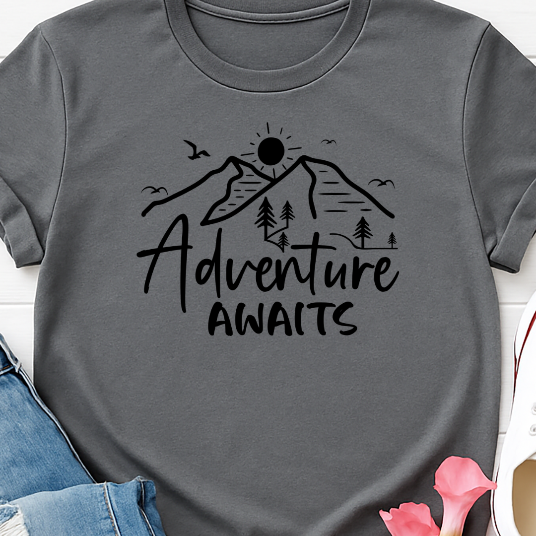 Adventure Awaits  -  Single Color Screen Print C12