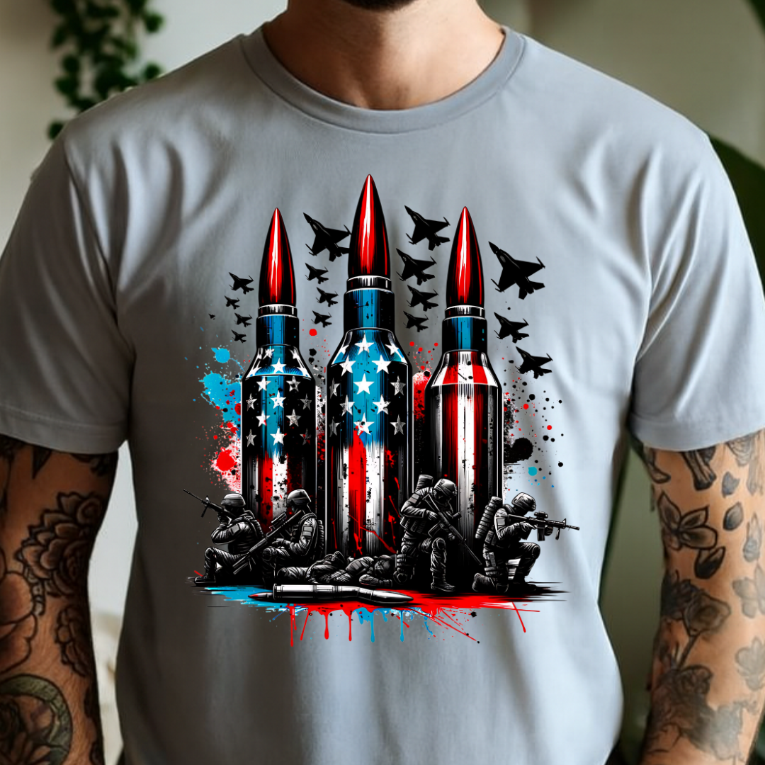 American Bullets - Full Color DTF T-Shirt Transfer - 460