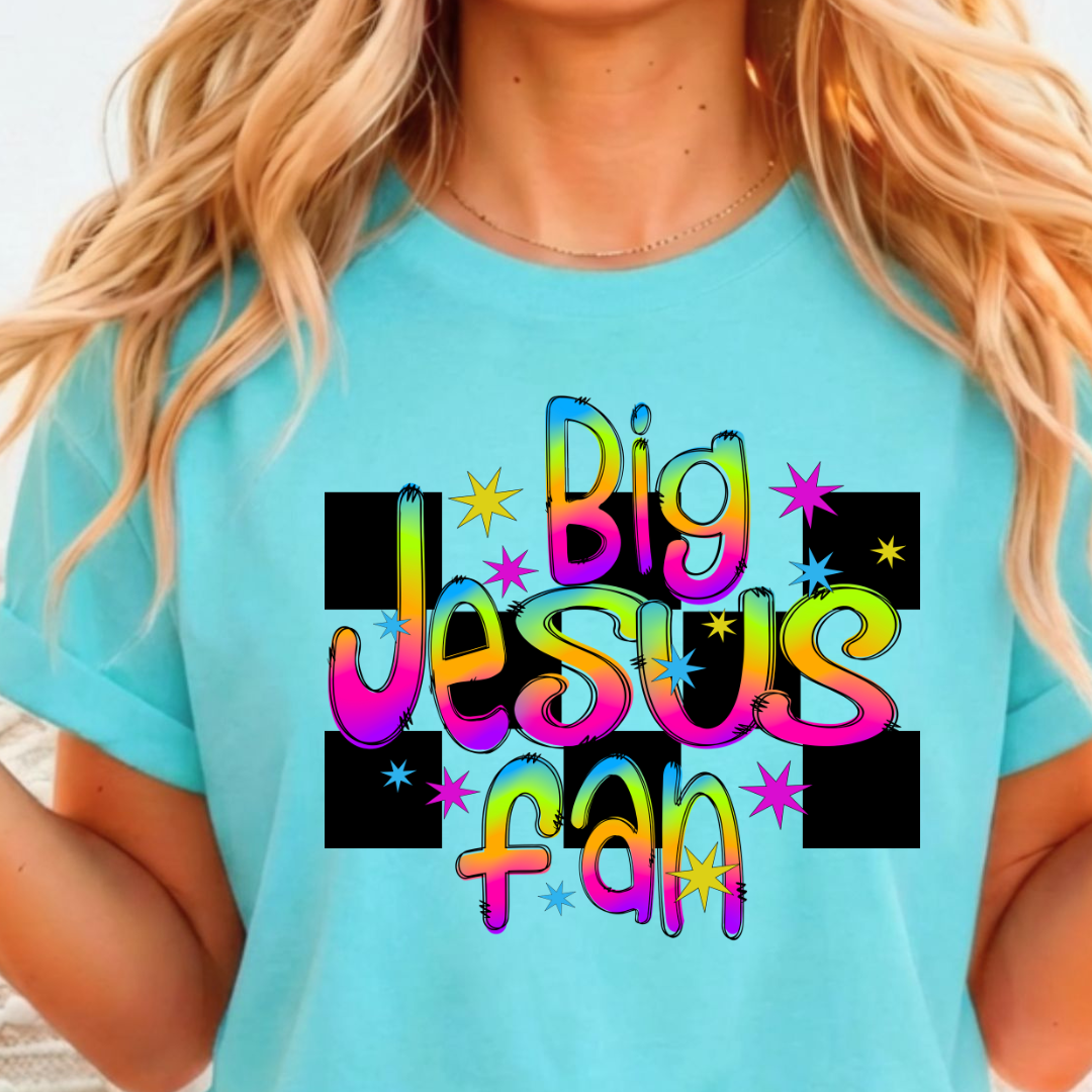 Big Jesus Fan - Full Color DTF T-Shirt Transfer - 394
