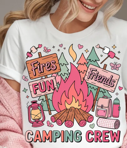 Camping Crew Full Color DTF T-Shirt Transfer - 31
