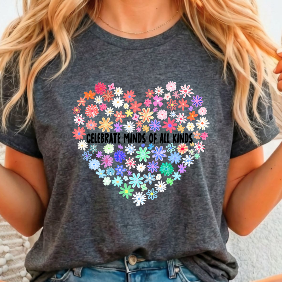 Celebrate Minds of All Kinds Full Color DTF T-Shirt Transfer - 35
