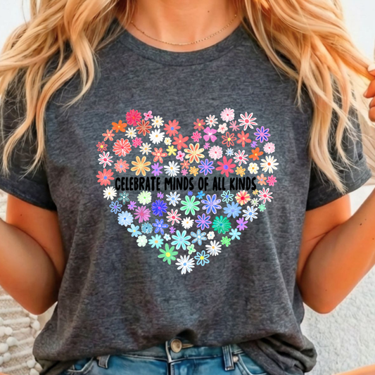 Celebrate Minds of All Kinds Full Color DTF T-Shirt Transfer - 35