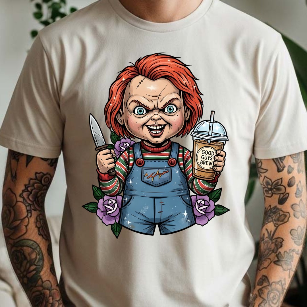 Good Guys Brew Chucky Full Color DTF T-Shirt Transfer - 294