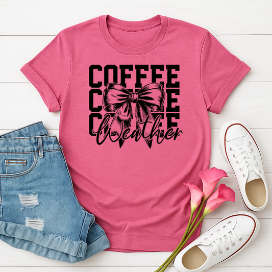 Coffee Weather -  Single Color Screen Print - Adult Size