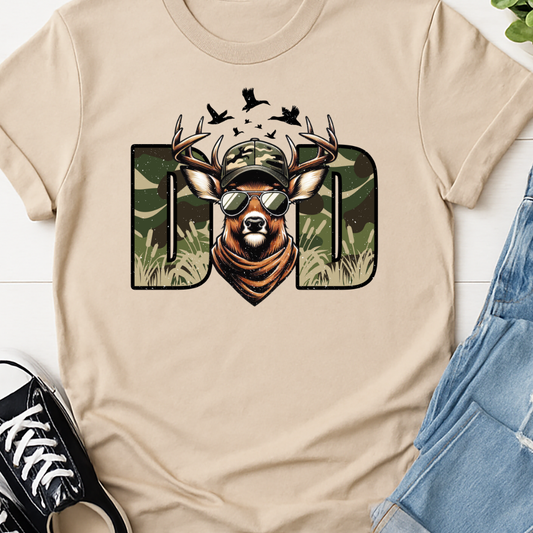 Dad w Buck - Full Color DTF T-Shirt Transfer