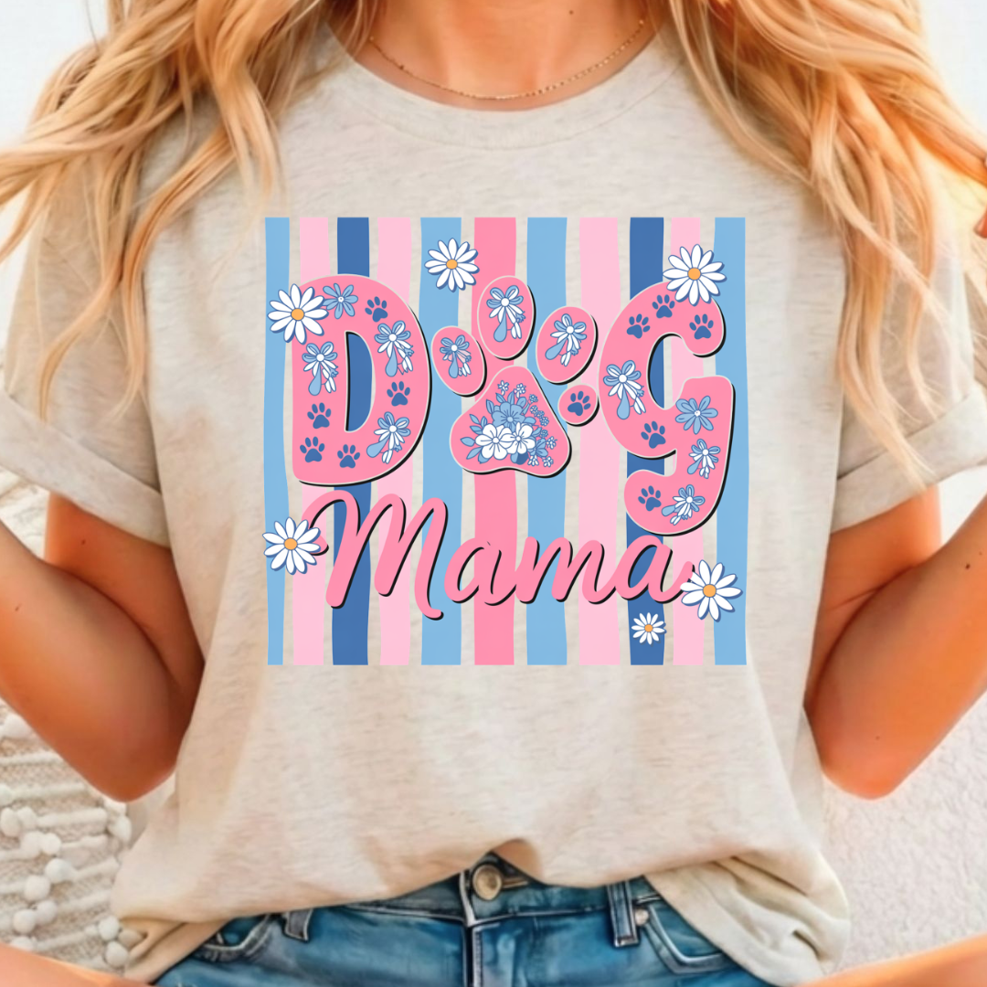 Pink Dog Mama - Full Color DTF T-Shirt Transfer - 437