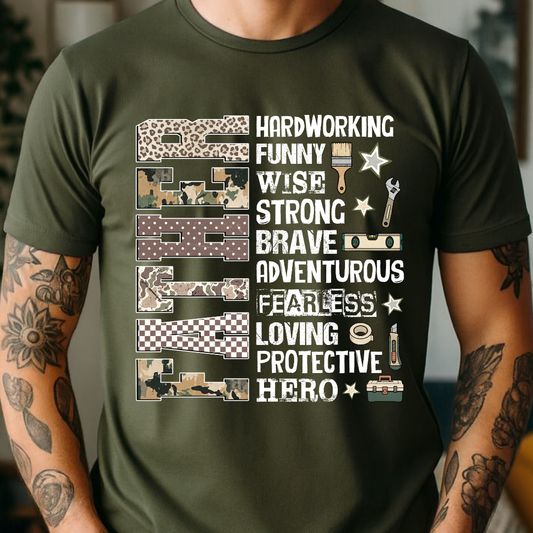 Father - Full Color DTF T-Shirt Transfer - 1