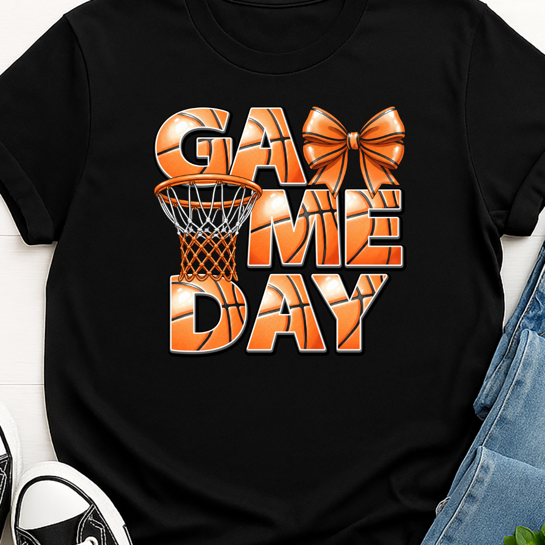 Game Day Basketball - Full Color DTF T-Shirt Transfer