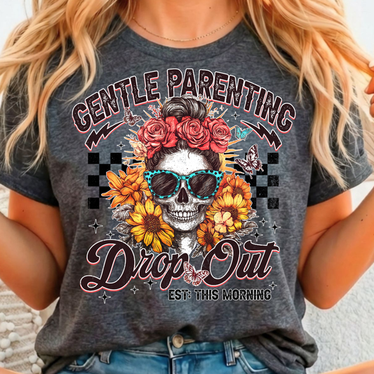 Gentle Parenting Drop Out Yellow Flowers Full Color DTF T-Shirt Transfer - 112