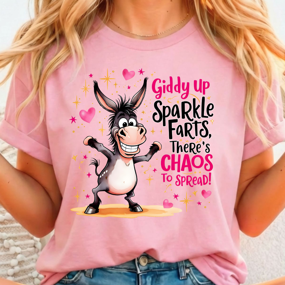 Giddy Up Sparkle Farts Full Color DTF T-Shirt Transfer - 113