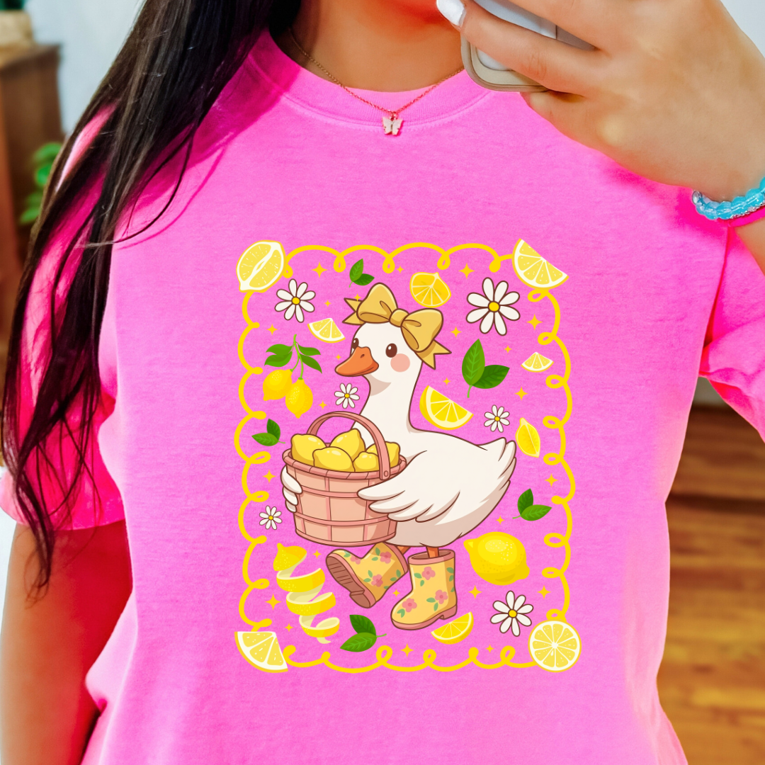 Lemon Duck - Full Color DTF T-Shirt Transfer - 382