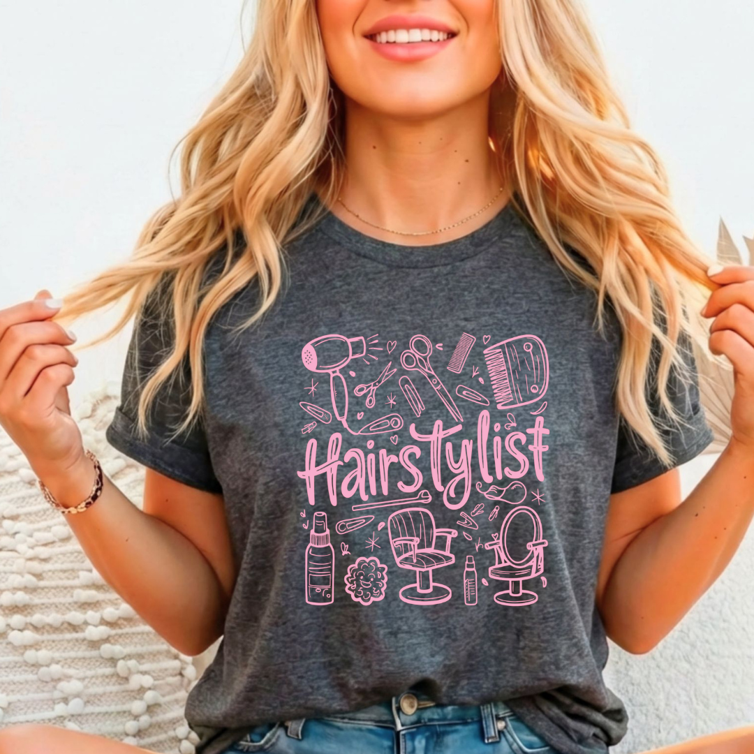 Hair Stylist -  Single Color Screen Print - E33