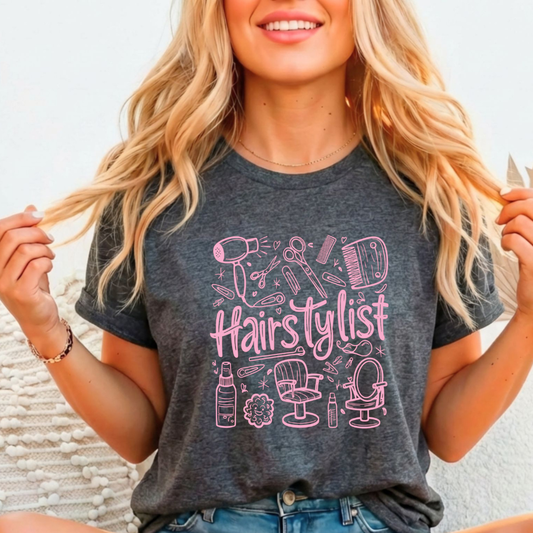 Hair Stylist -  Single Color Screen Print - E33