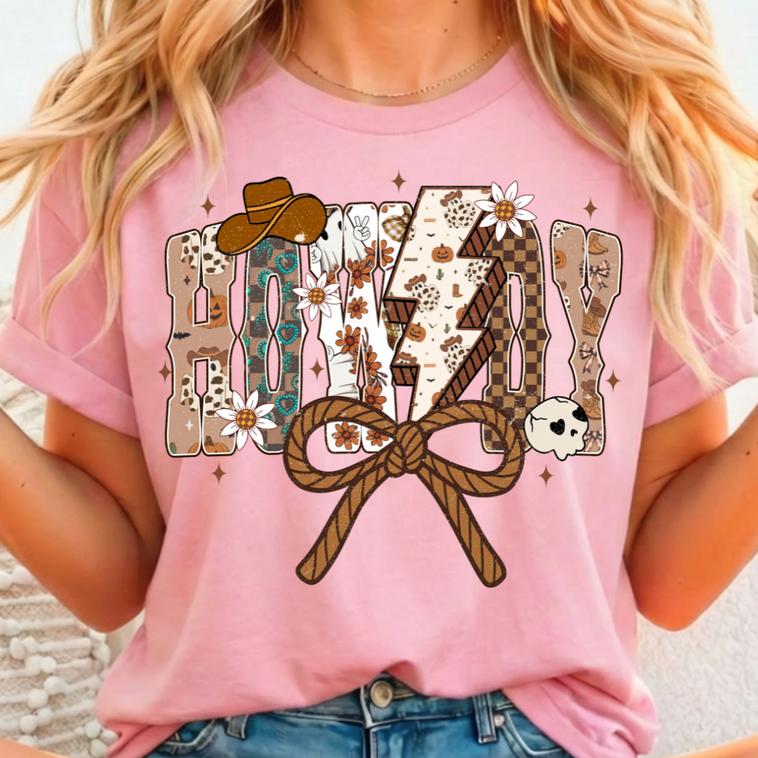 Howdy Brown Patterns Full Color DTF T-Shirt Transfer - 76