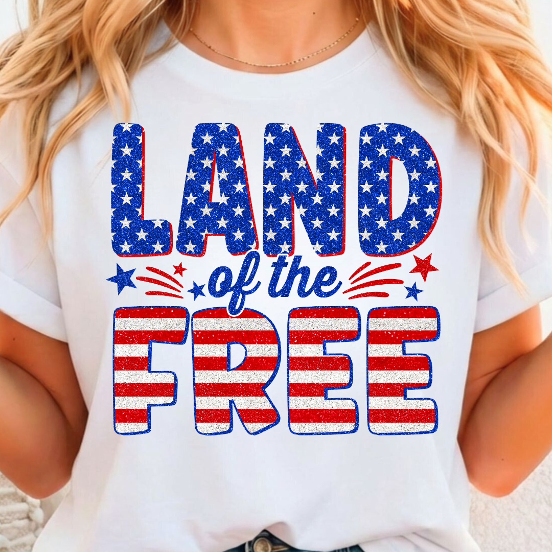 Land of the Free - Full Color DTF T-Shirt Transfer - 441