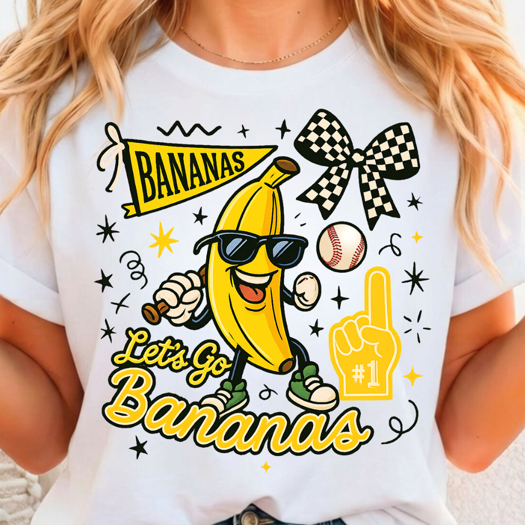Let's Go Bananas - Full Color DTF T-Shirt Transfer - 216