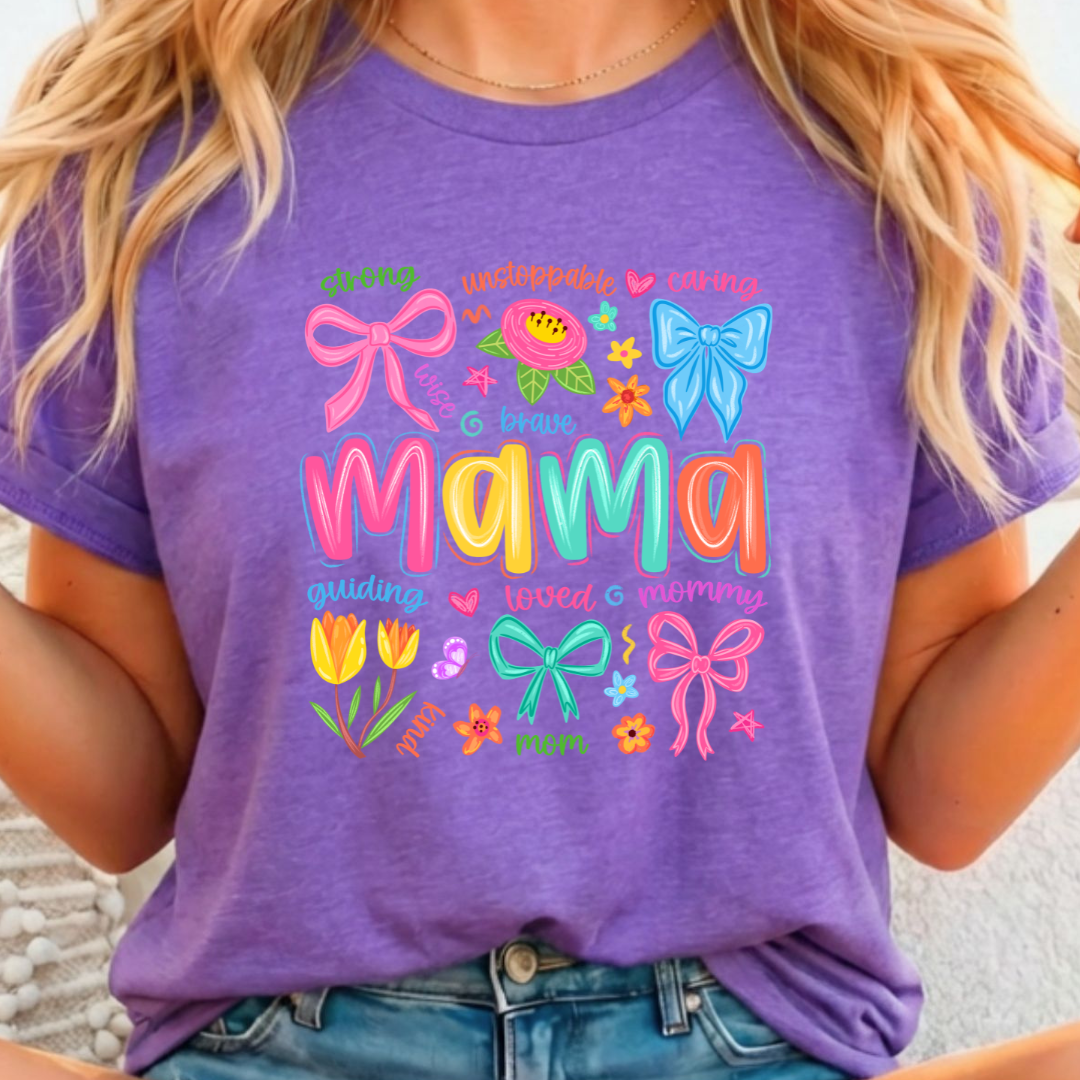 Mama w Words - Full Color DTF T-Shirt Transfer - 414