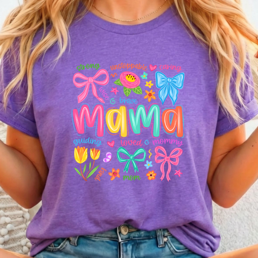 Mama w Words - Full Color DTF T-Shirt Transfer - 414
