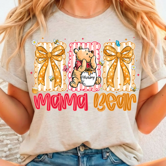 Mama Bear - Pooh - Full Color DTF T-Shirt Transfer - 9